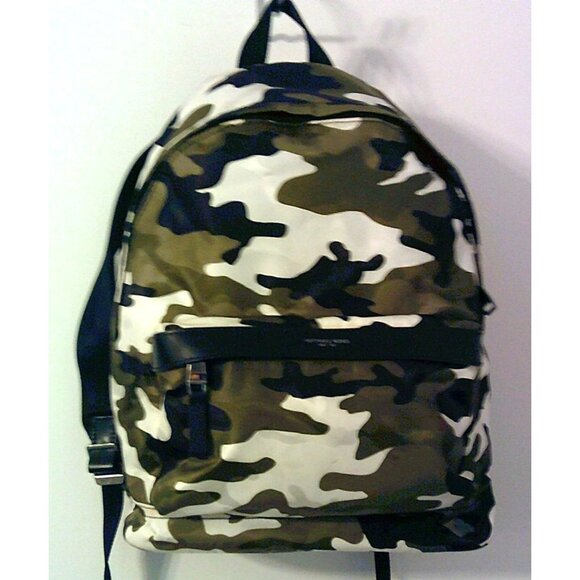 Authentic Michael Kors Backpack army camo laptop school work travel bag style - Picture 1 of 16